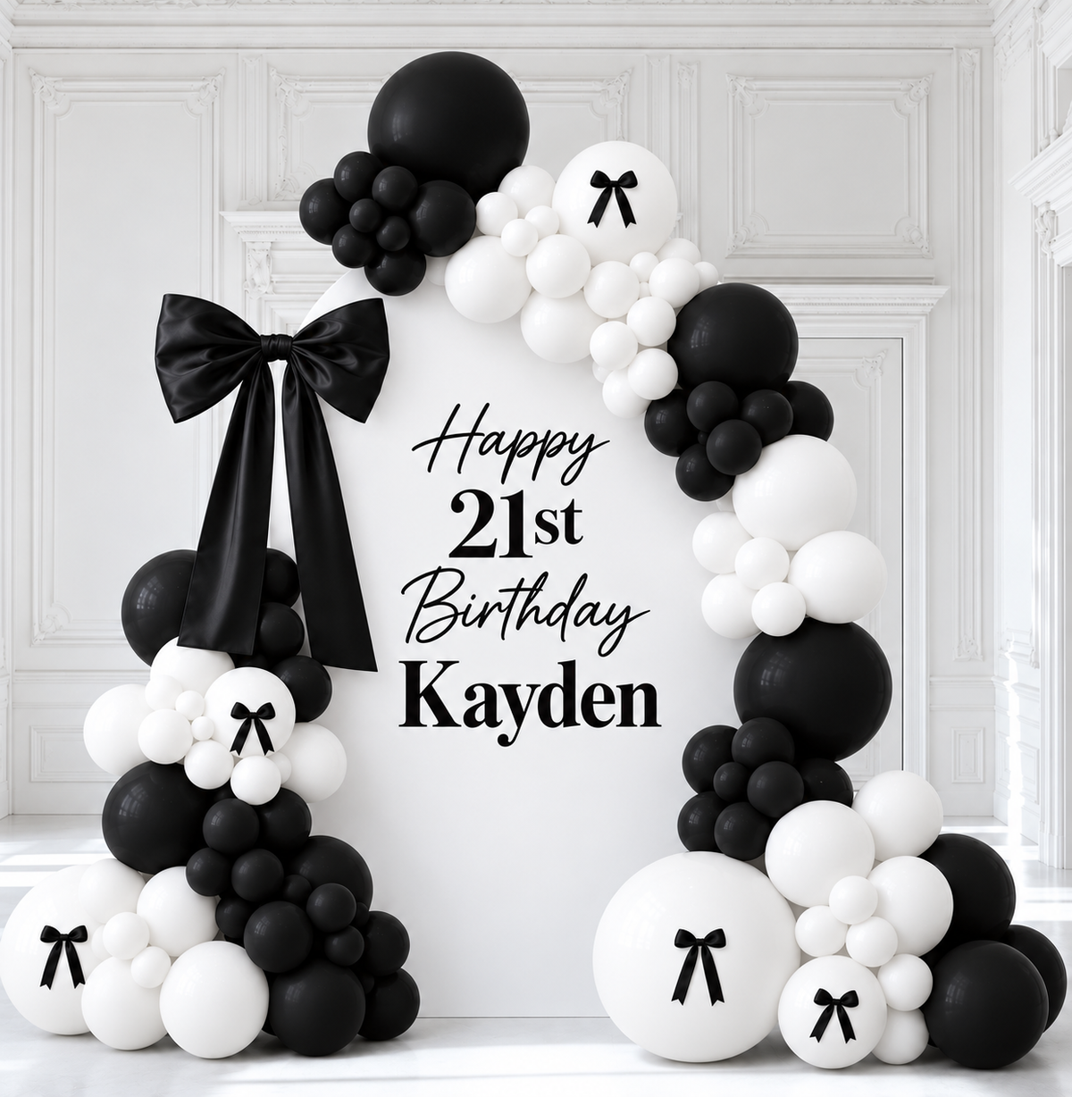 Ribbon Themed Balloon Arch