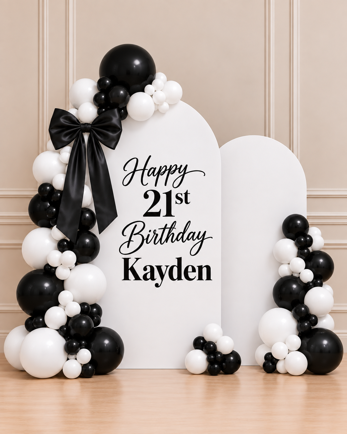 Ribbon Themed Balloon Arch